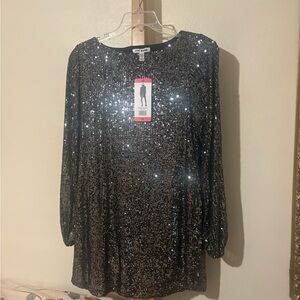Steve Madden Black Sequin Mini Dress